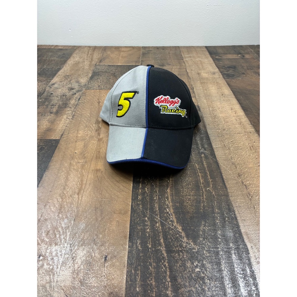 Chase Authentics NASCAR Kelloggs Racing Number 5 Hat Grey Black Adjustable Cap